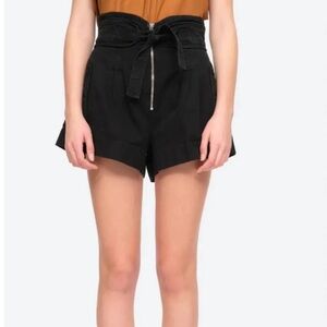 SEA NEW YORK Suri Belted Shorts Black Size 8